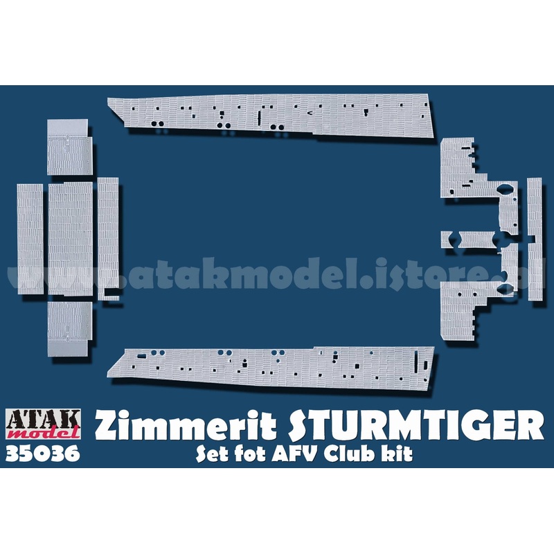 1/35 WWII Germany 38cm Assault Mortar Zimmerit Set for Sturmtiger (for AFV Club)