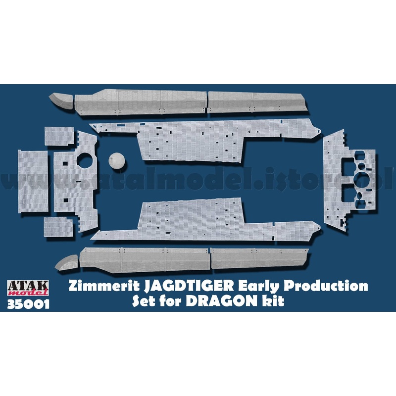 1/35 WWII Germany Jagdtiger Heavy Tank Destroyer Zimmerit Set for Early Production (for Dragon / Germany Revell)