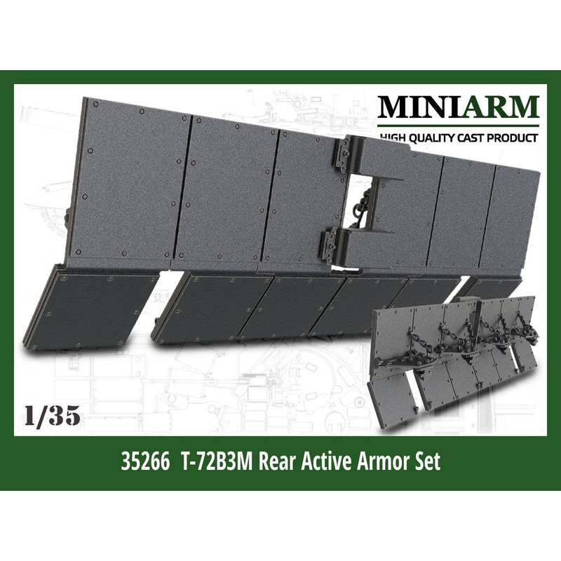 1/35 Current Russian/Soviet T-72B3M Main Battle Tank Rear Explosive Reactive Armor Set (for MENG /Trumpeter)