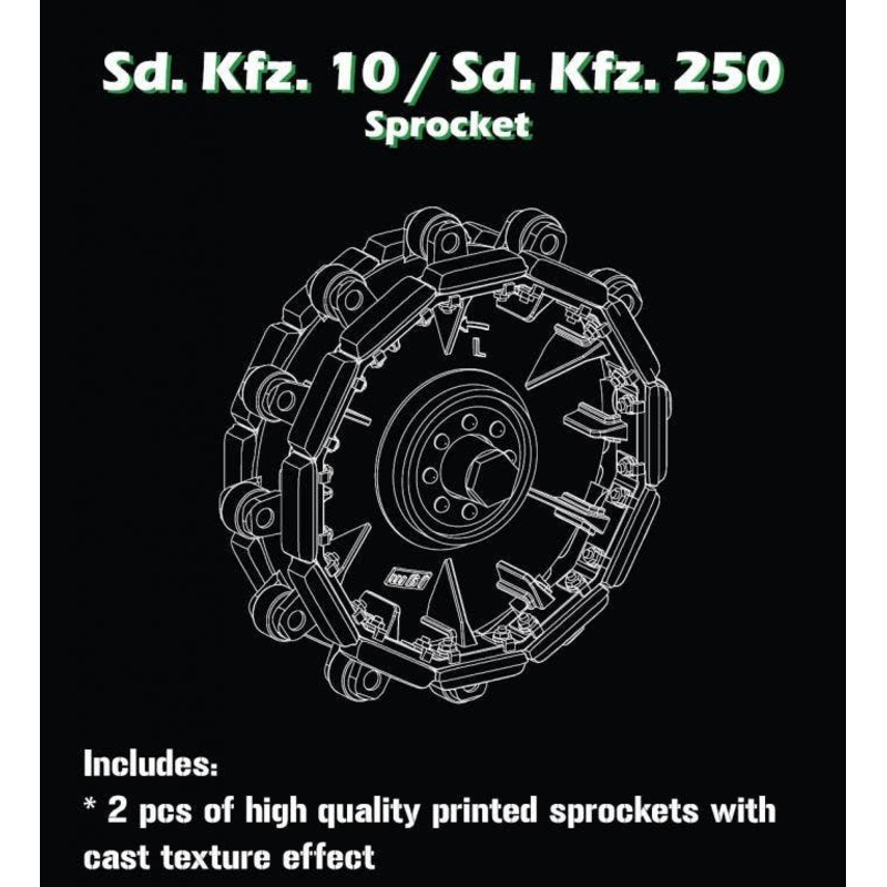 1/35 Sd.Kfz. 10/Sd.Kfz.250 Sprocket for Dragon/Das Werk kit
