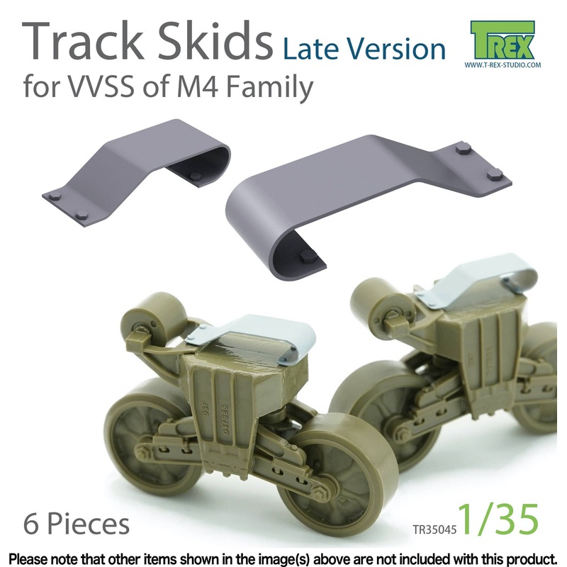 1/35 Track Skid Late Model Set for M4 Tank System VVSS Suspension