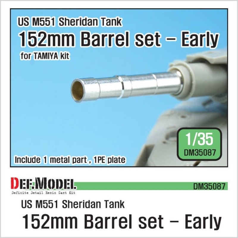 1/35 US M551 Sheridan Tank 152mm Barrel Set Early (for Tamiya)