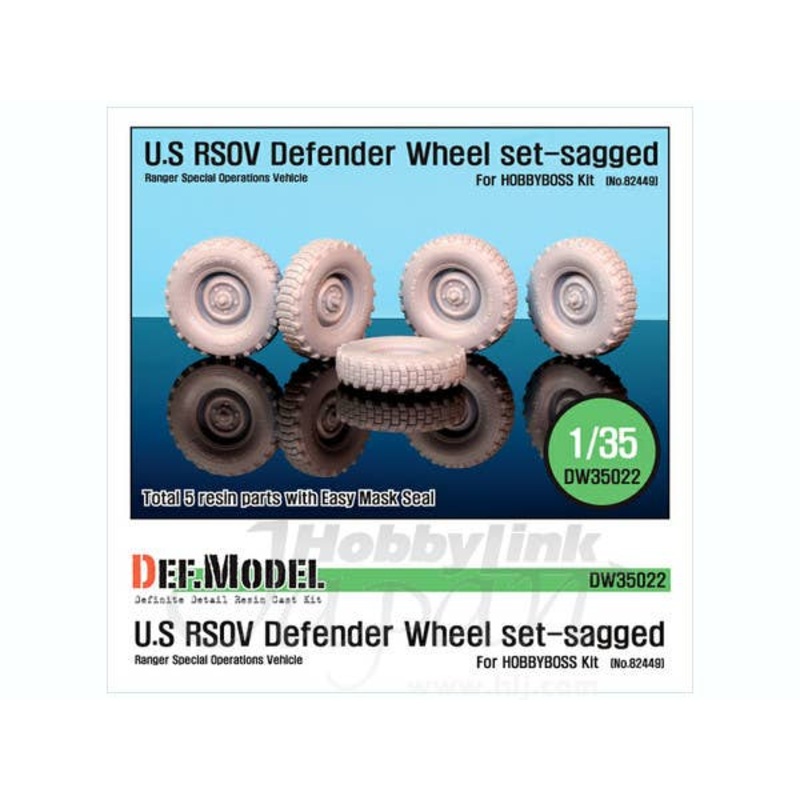 1/35 US RSOV Defender Sagged Wheel Set (for Hobby Boss)