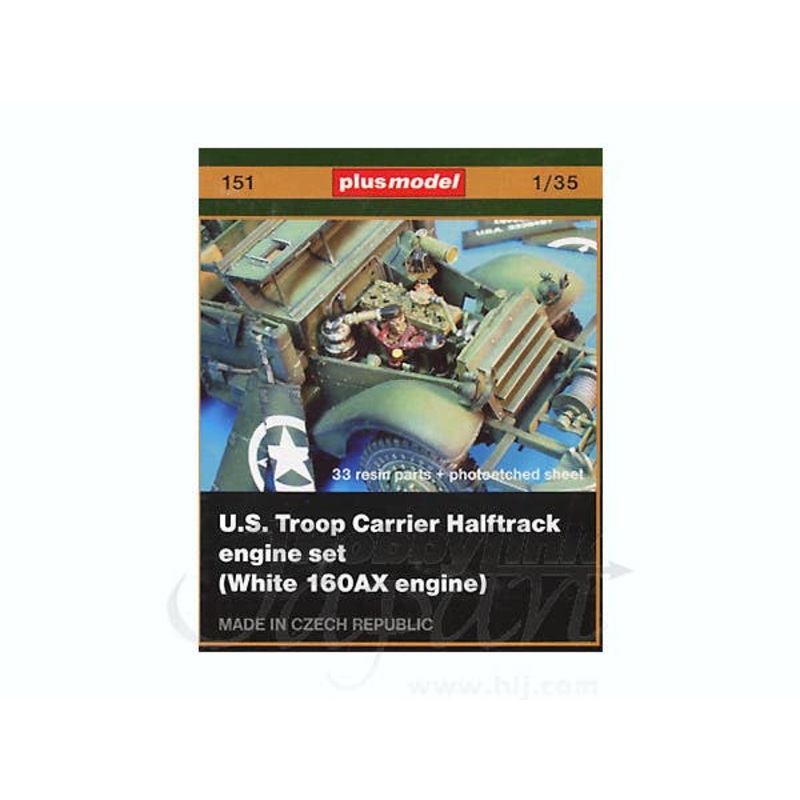 1/35 US Troop Carrier Half Track Engine Set (White 160A