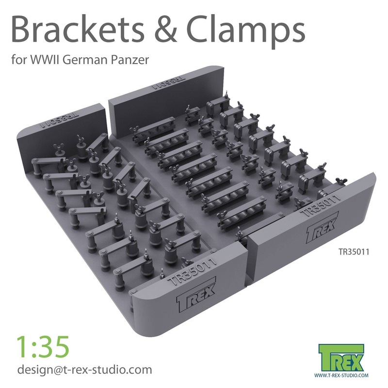 1/35 WWII Germany Bracket / Clamp Set