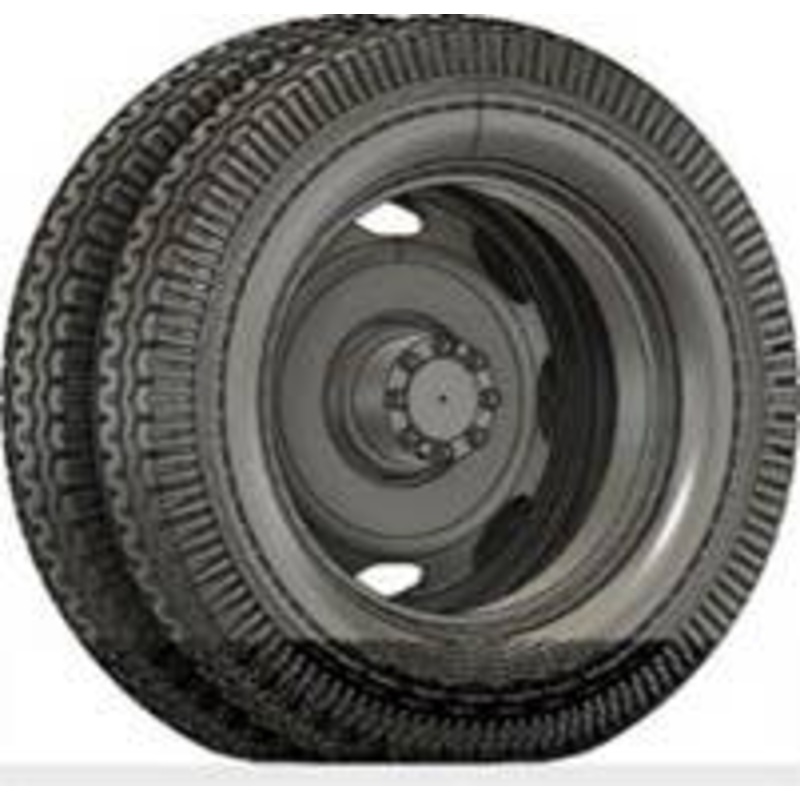 1/35 German 3t 4x2 Truck Late Model Wheel Set (Weight-Deformed Tires) D Company - S-Pattern Tread (Includes Spare, Full Vehicle Set)