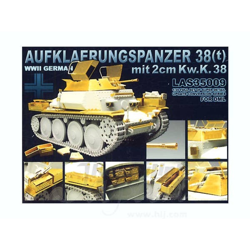 1/35 German Aufklaerungspanzer 38(t) mit 2cm Kw.K. 38 for DML (Dragon)