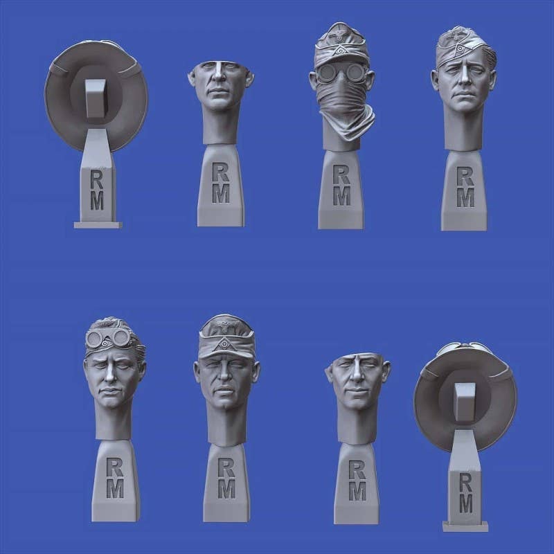 1/35 German heads 'DAK' WWII