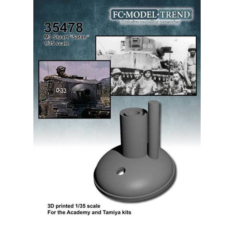 1/35 Mantlet for US Army M3 Stuart Flamethrower Equipment (for Tamiya Academy)