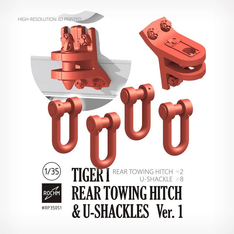 1/35 Rear Towing Hold for WWII German Tiger I Heavy Tank / U-shaped Shackle Set Ver.1