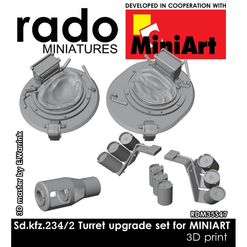 1/35 Sd.kfz.234/2 Turret upgrade set for MINIART