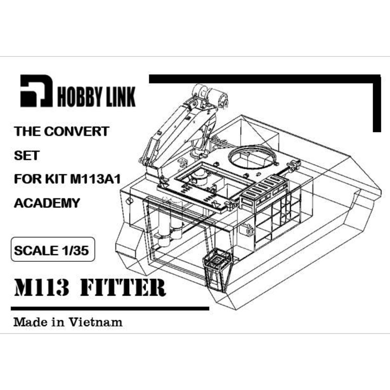 1/35 U.S. M113Fitter Recovery Vehicle Modification kit Academy M113A1