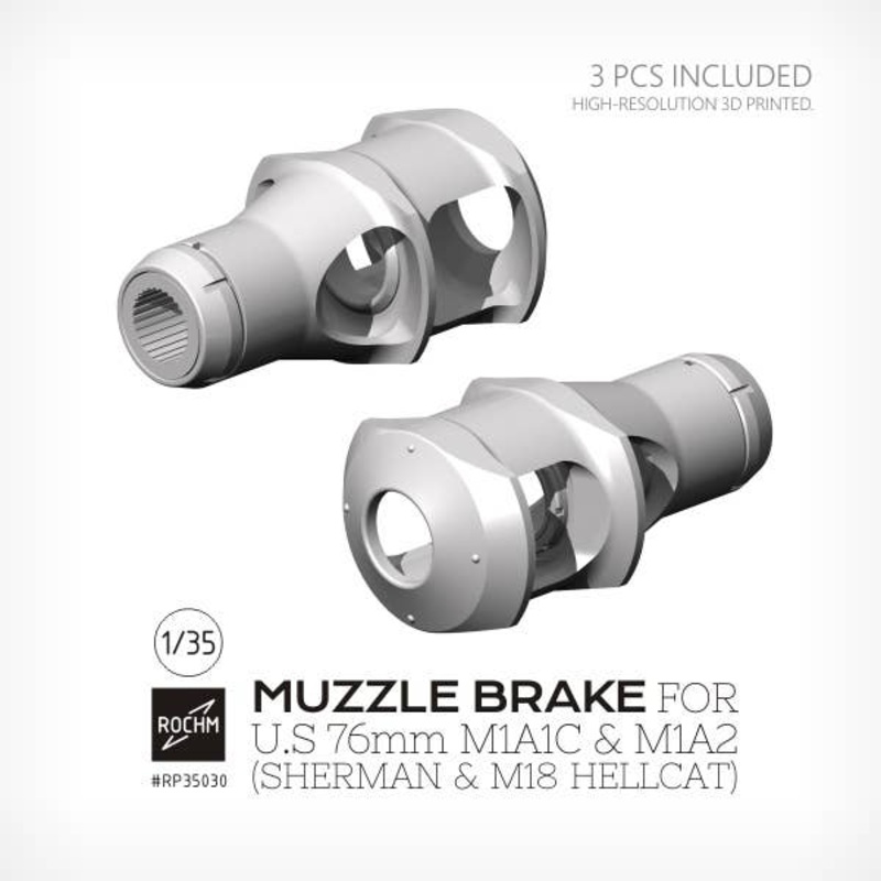 1/35 WW.II USA 76mm M1A1c / M1A2 Muzzle Brake (for M4 / M18)