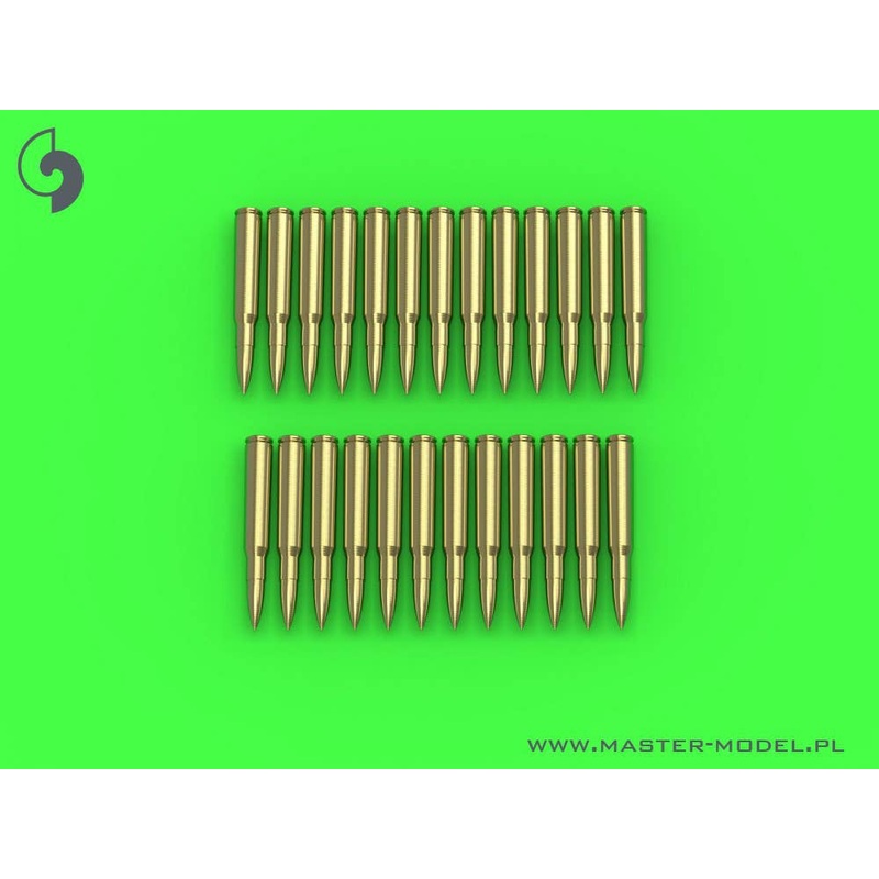 1/35 WWII / Current Use America Browning M1919 .30 Caliber (7.62mm) Machine Gun Cartridges (25 Pieces)
