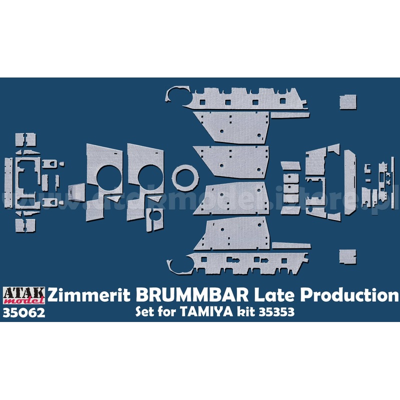 1/35 WWII Germany IV Assault Tank Blumbar Zimmerit Set for Late Type (for Tamiya 35353)