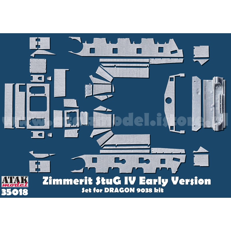 1/35 WWII Germany StuG IV Zimmerit Set for Early Type (for Dragon 9038)