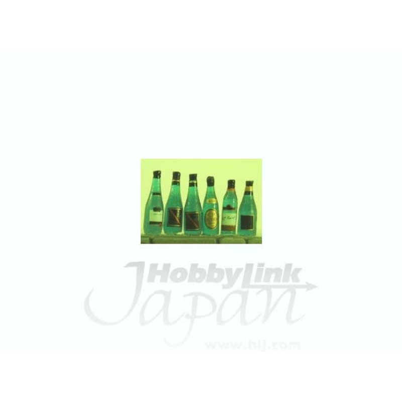 1/35 Assorted Wine Bottles Green w/Decals (25pcs)