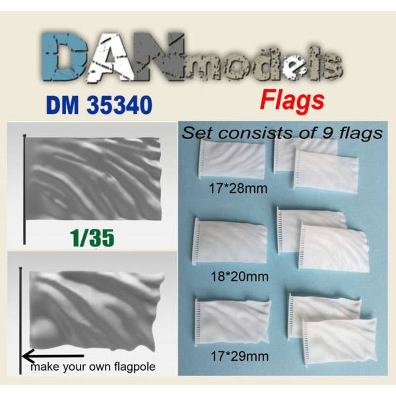 1/35 Flags, 3 types of 3 each