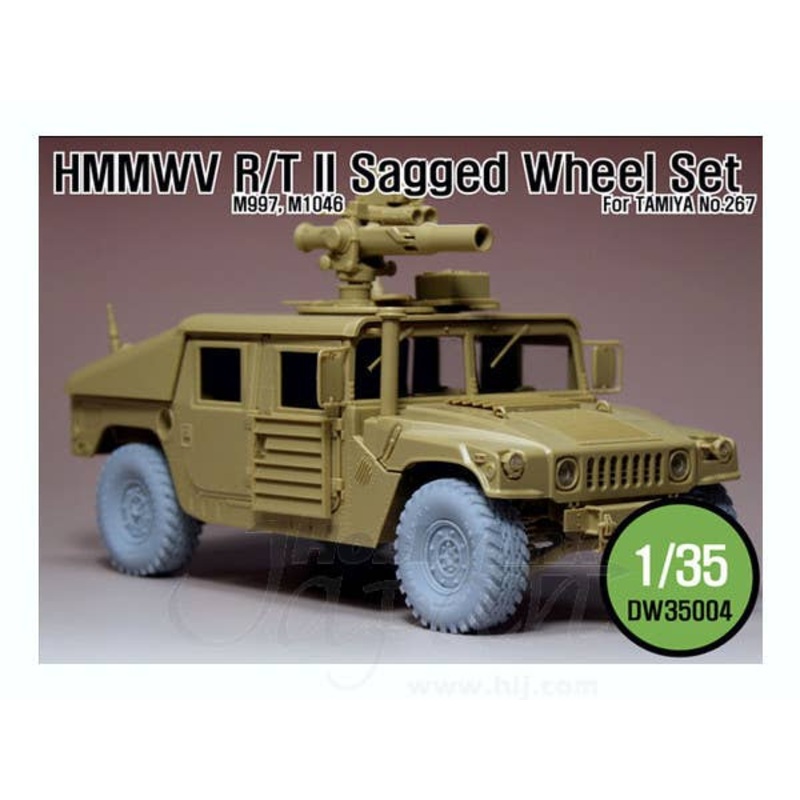 1/35 HMMWV R/T II Sagged Wheel Set (for Tamiya)