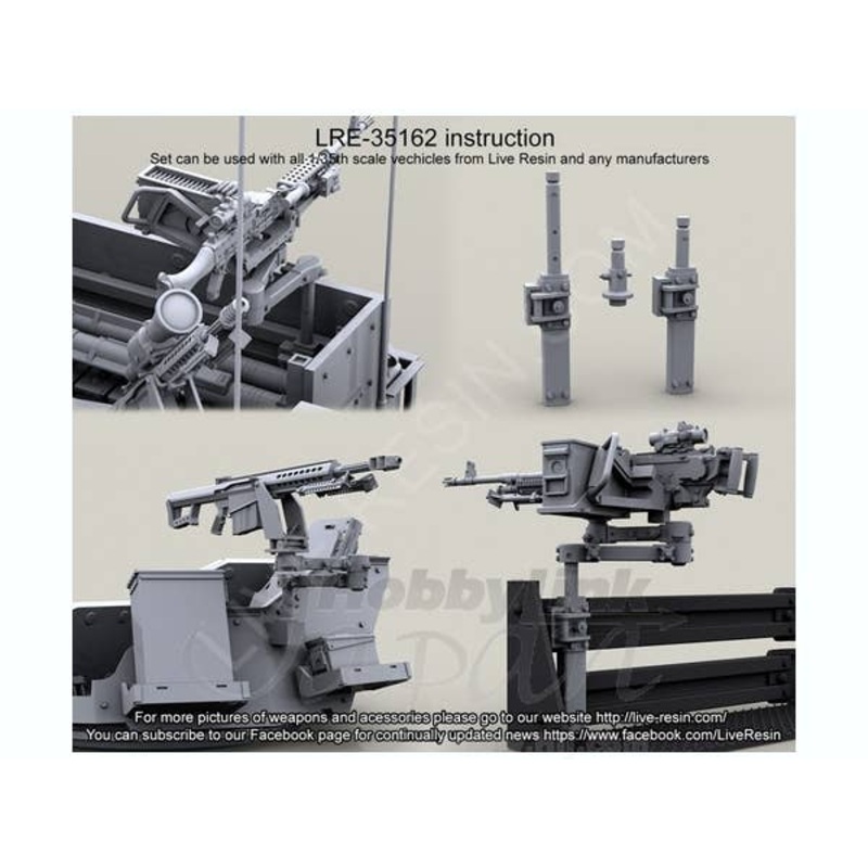 1/35 Mounting Brackets for Swing Arms & Vertical Arm Gun Mounts