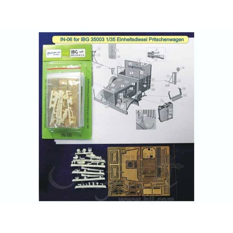 1/35 PE Set for Einheitsdiesel Pritschenwagen 6WD Cargo