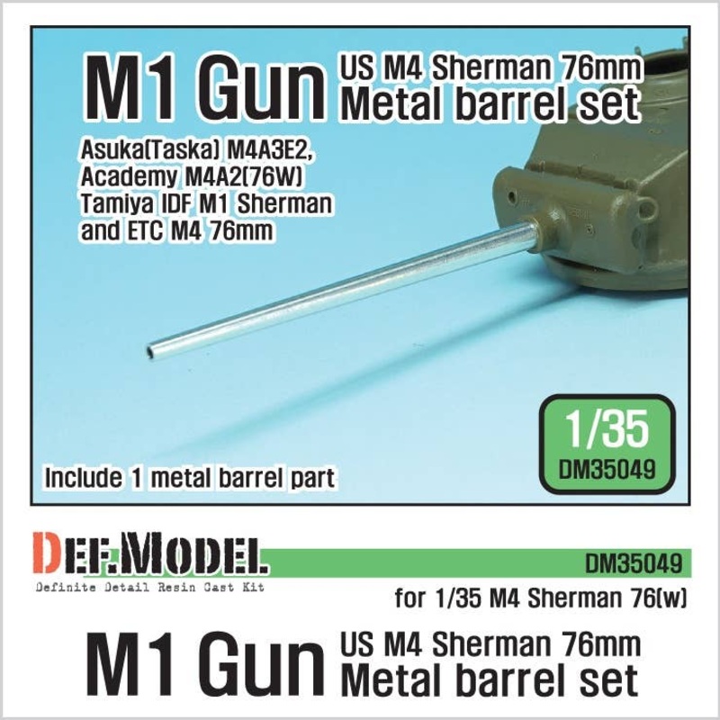 1/35 US M4 Sherman 76mm M1 Metal Barrel Set