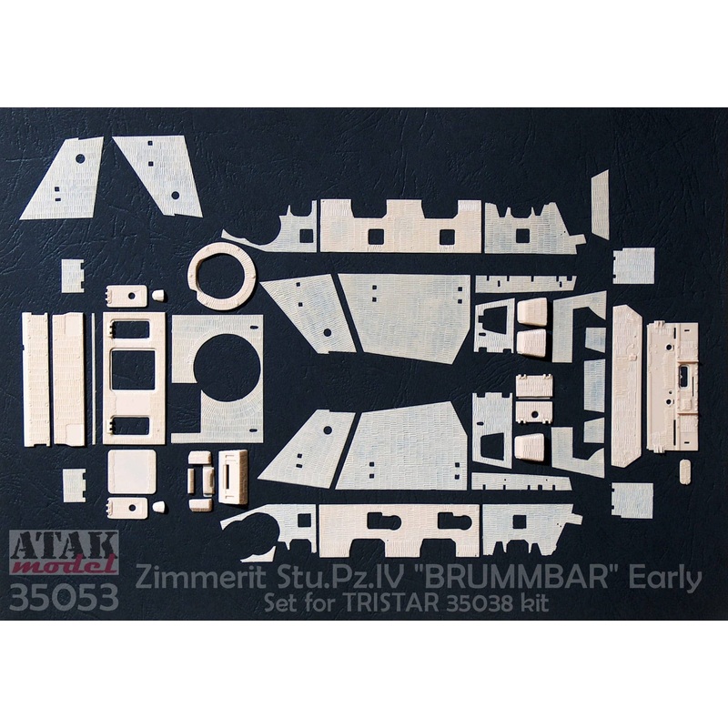 1/35 WWII Germany IV Assault Tank Brumbar Zimmerit Set for Early Type (for Tristar 35038 / Hobby Boss 80134)