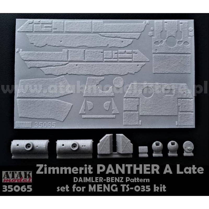 1/35 WWII Germany Panther A Type Late Type MAN Zimmerit Set (Meng Model TS-035)