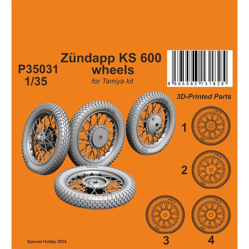 1/35 Zundapp KS 600 Wheels