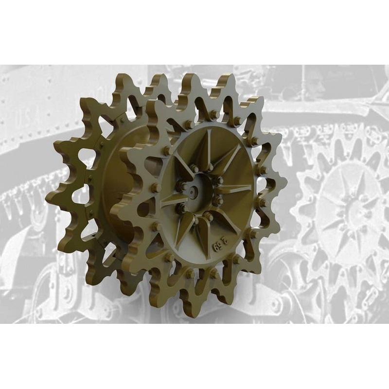 US Light Tank M3/M3A1/M3A3/M5 Drive Sprockets (14-Teeth, Early)