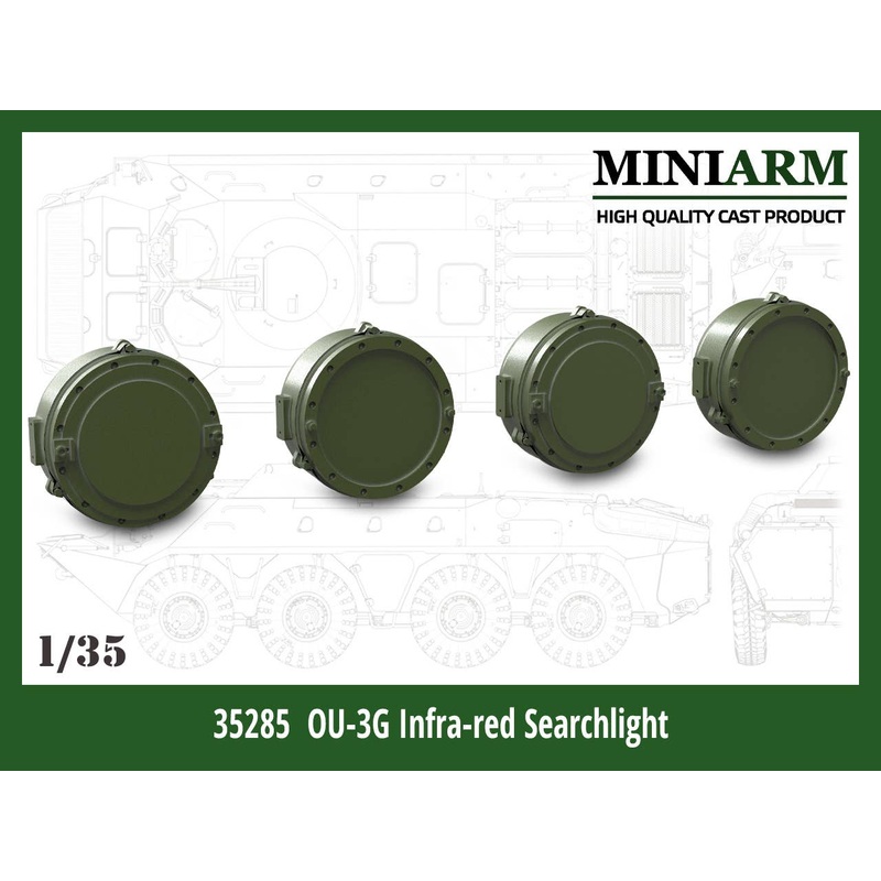 1/35 Current Russian/Soviet OU-3G infrared night vision searchlight (2 sets)