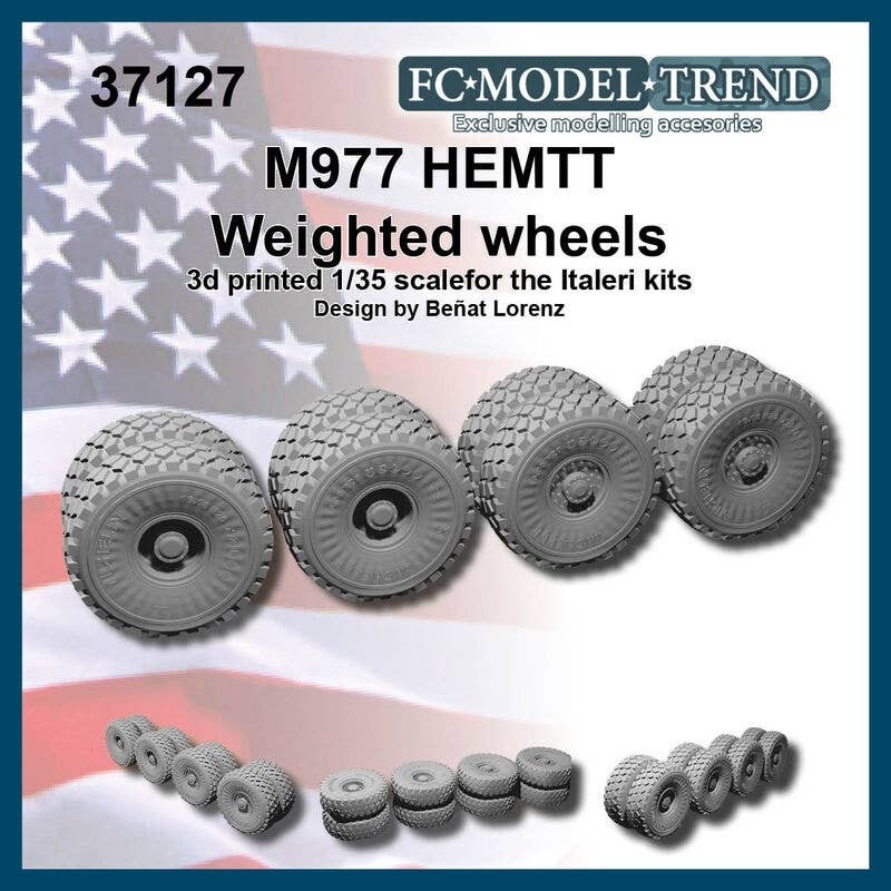1/35 Current Use USA M977HEMTT Heavy Mobility Tactical Truck Self-weight Deformation Tire Wheel (8pcs)