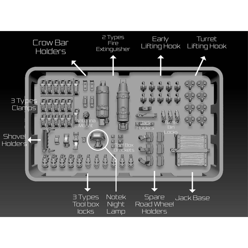 1/35 Detail Set for WWII German Panzer II A-F type