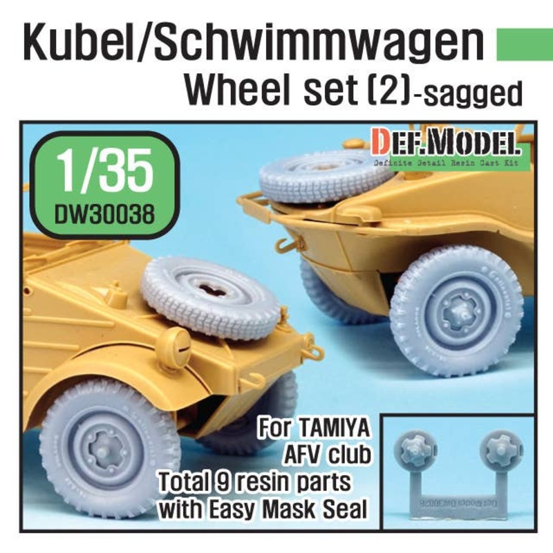 1/35 Kubel/Schwimmwagen Wheel Set #2-sagged (Tamiya, AFV Club)