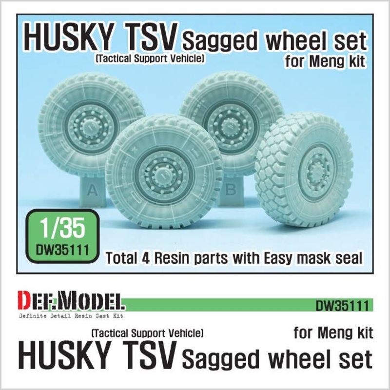 1/35 UK HUSKY TSV Sagged Wheel Set (for MENG Model)