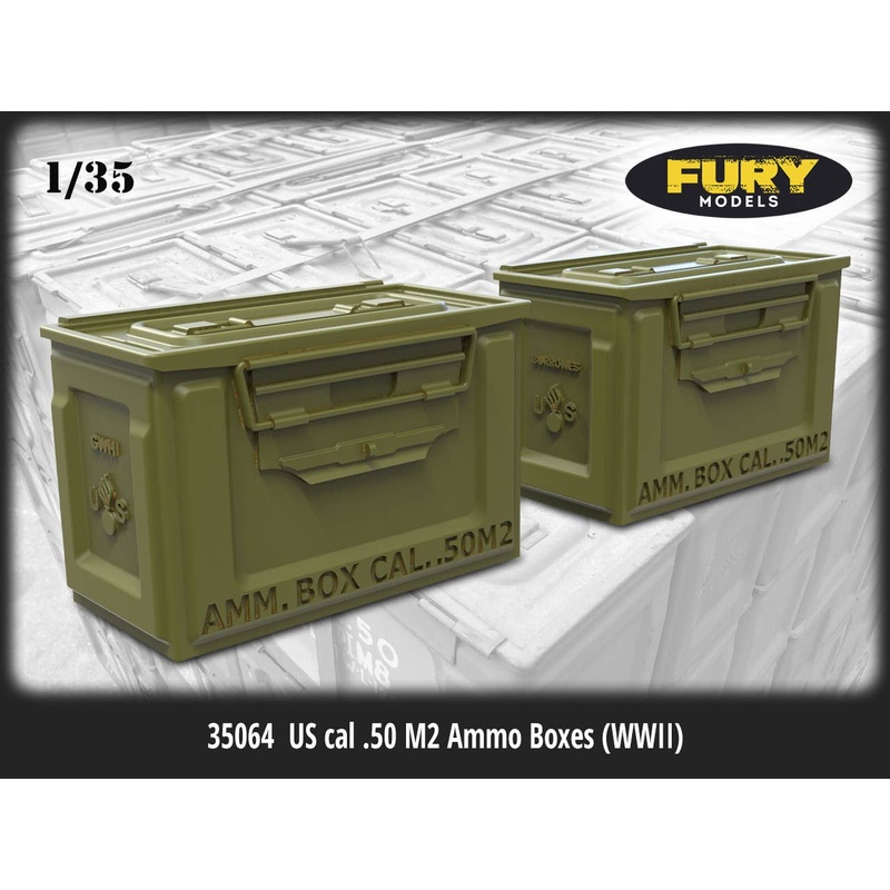 1/35 US cal.50 M2 Ammo Boxes (WWII) 6 pcs.