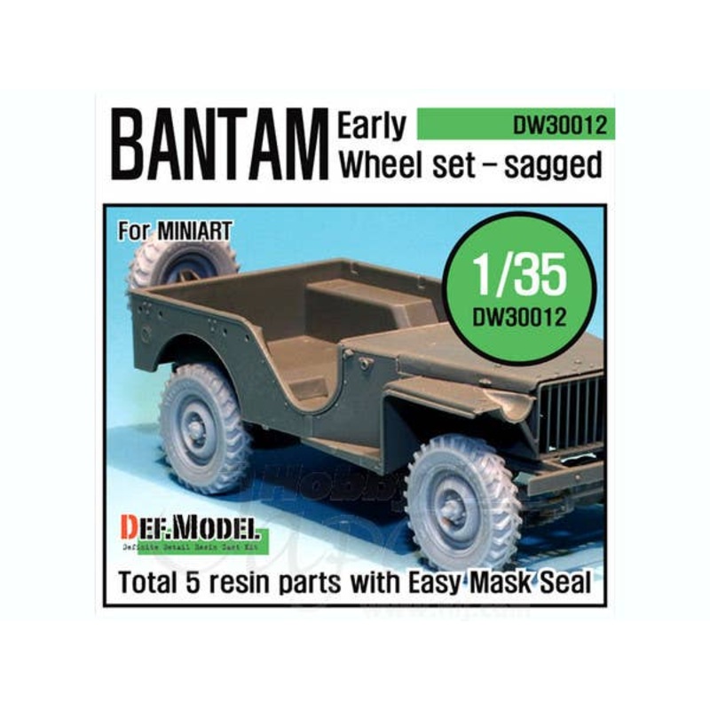 1/35 WW2 U.K. Bantam Early Wheel Set (Miniart)