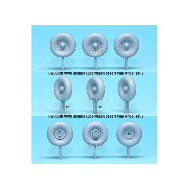 1/35 WWII German VW Desert Type Wheel Set 2 (for Tamiya)