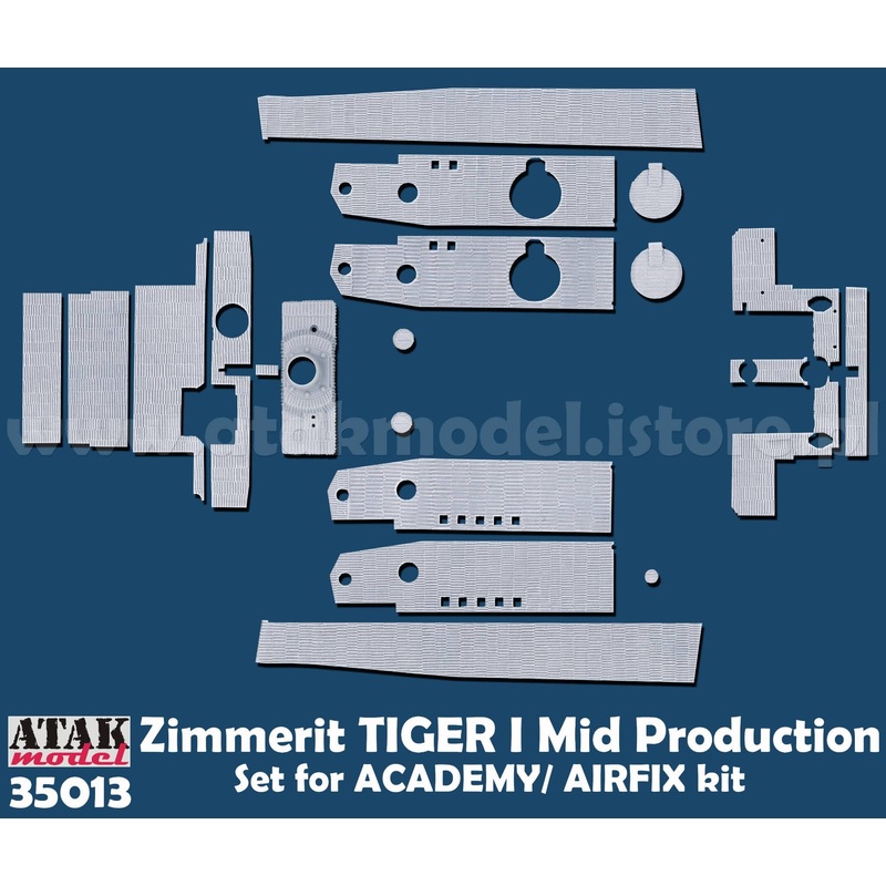 1/35 WWII Germany Tiger I Heavy Tank Zimmerit Set (for Academy / Airfix)