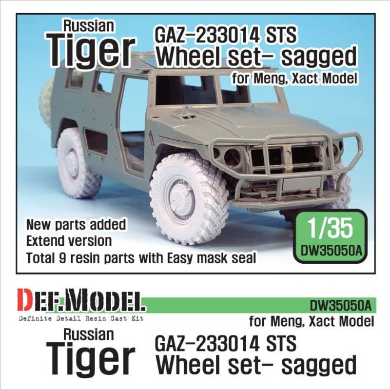 1/35 GAZ-233014 STS Tiger Sagged Wheel Set for Meng,Xact
