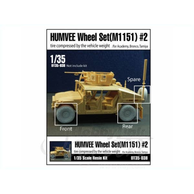 1/35 Humvee Wheel Set (M1151) #2 (for Academy/Bronco/Tamiya)