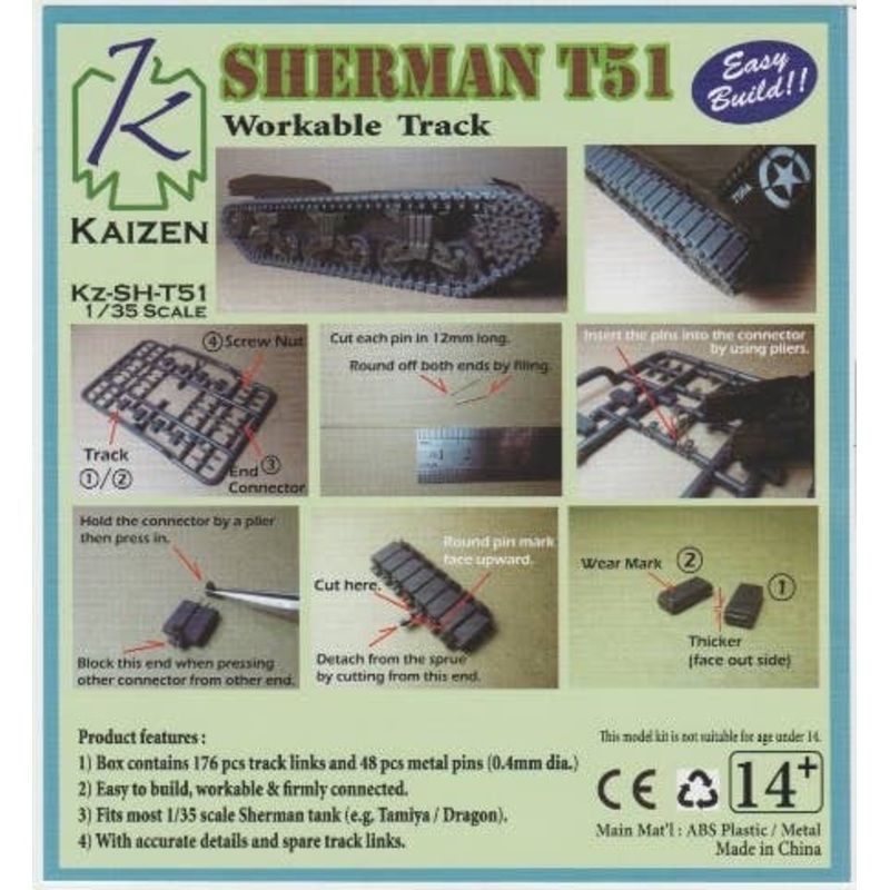 1/35 M4 Sherman T51 Workable Track Link