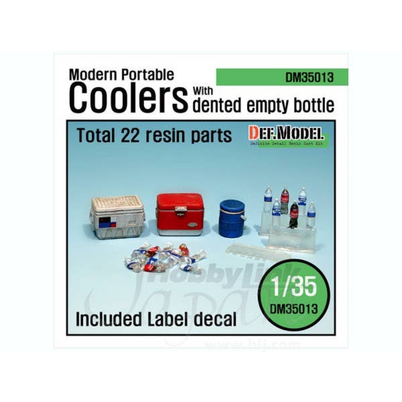 1/35 Modern Portable Coolers with Dented Empty Bottles