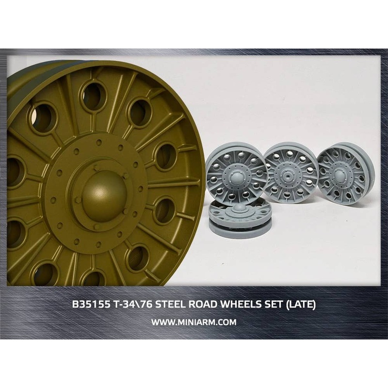 1/35 T-34/76 Late Steel Wheel Set (for DML/Zvezda)