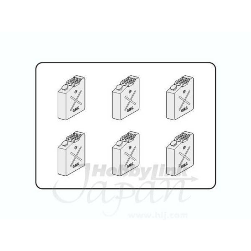 1/35 US fuel cans WWII 6 pcs
