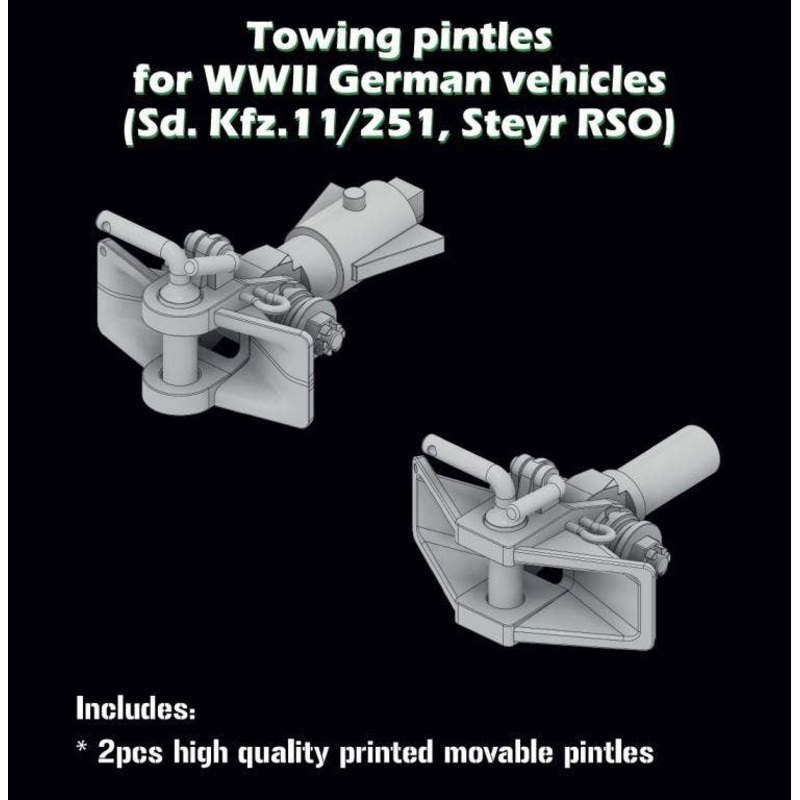 Towing pintles for WW II German Vehicles(Sd.Kfz 11/251, RSO)