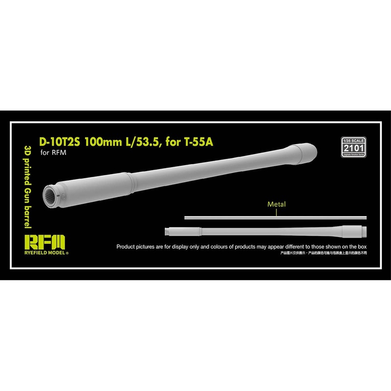 1/35 3D Printed Gun Barrel D-10T2S 100mm L/53.5  for T-55A (for RFM)