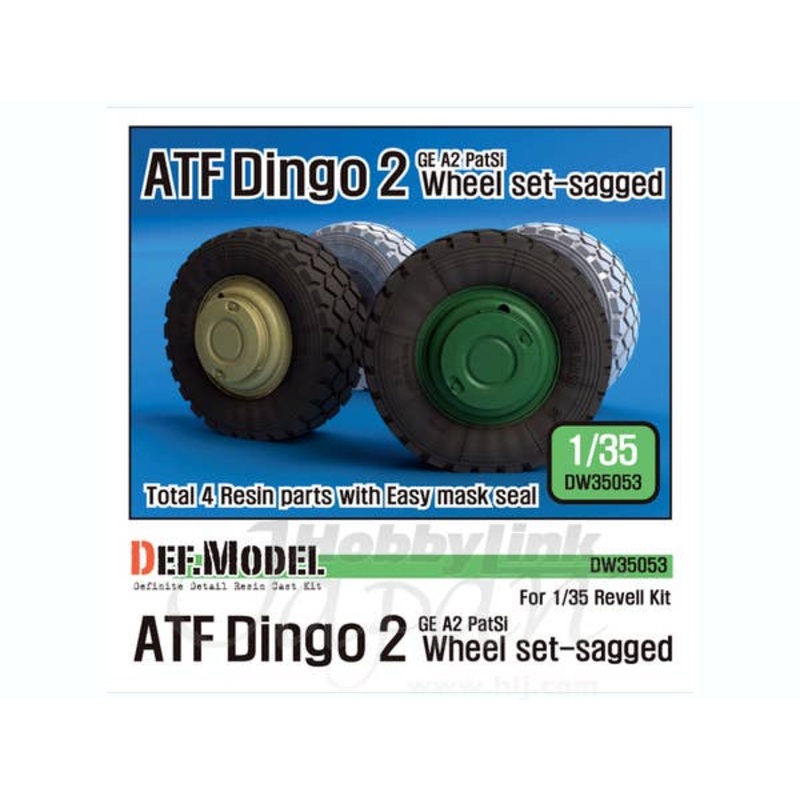 1/35 ATF Dingo 2 GE A2 PatSi Sagged Wheel Set (for Revell)