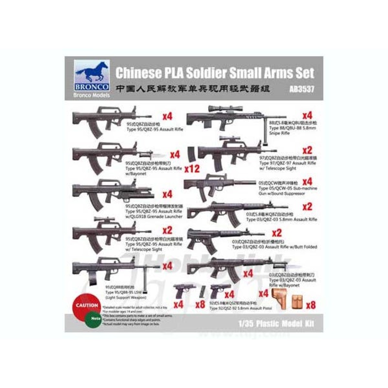 1/35 Chinese PLA Soldier Small Arms Set (86pcs)