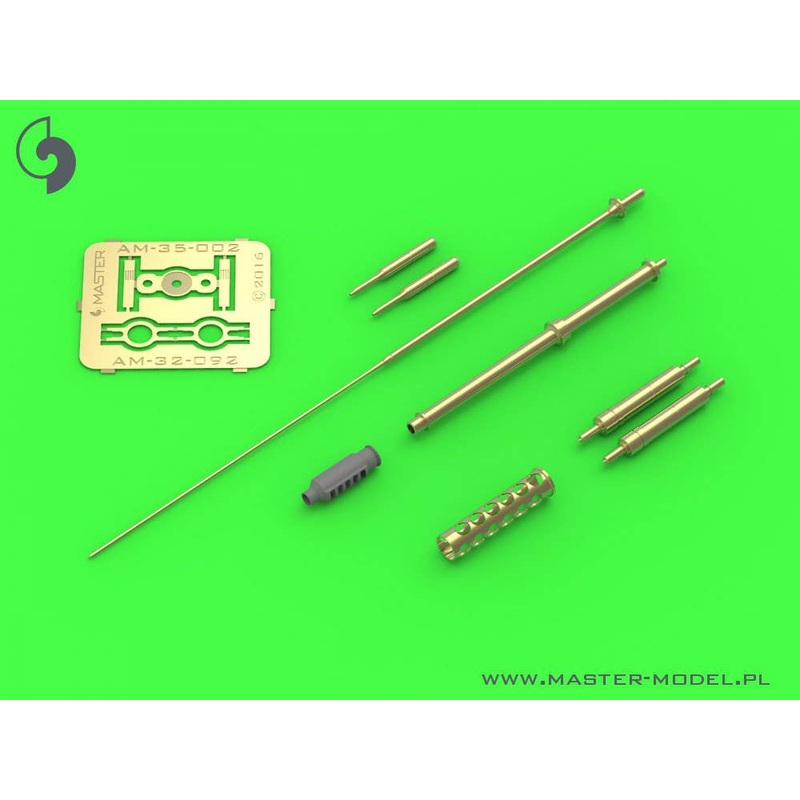 1/35 Current Use M230 30mm Chain Gun Barrel / Pitot Tube / Vertical Stabilizer Antenna Set for US AH-64 Apache